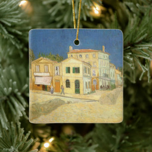 Det gula huset av Vincent van Gogh Julgransprydnad Keramik