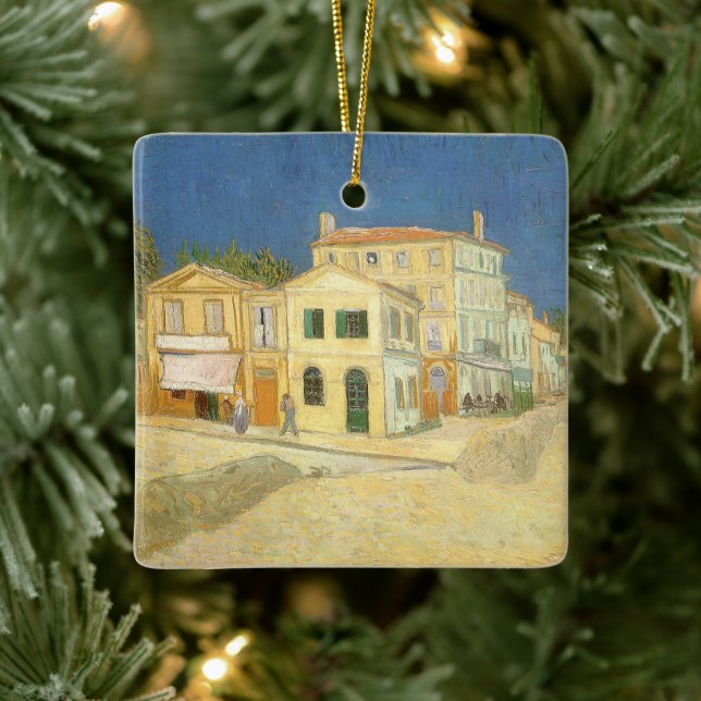 Det gula huset av Vincent van Gogh Julgransprydnad Keramik (Träd)