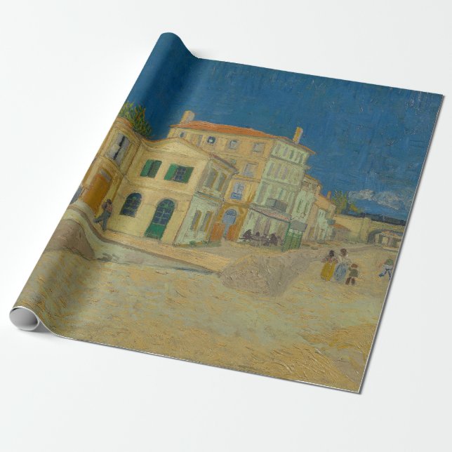 Det gula huset - Vincent van Gogh Presentpapper (Utrullad)
