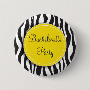 Det gula zebra tryckBachelorette partyet knäppas Knapp