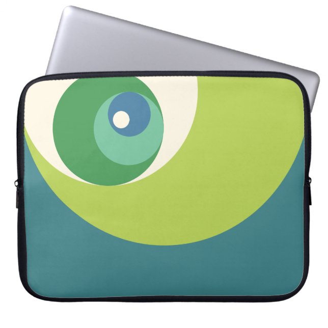 Det guld- förhållandet cirklar (grönt) laptop sleeve (Framsidan)