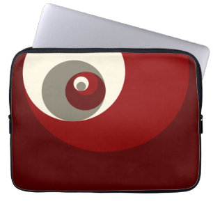 Det guld- förhållandet cirklar (rött) laptop sleeve
