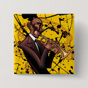 Det guld- Jazzljud knäppas Knapp
