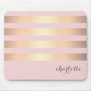 Det guld- randmönster pudrar rosa bakgrund musmatta