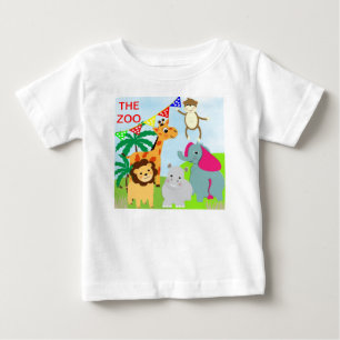 Det gulliga djura temat för Zoo T Shirt