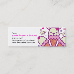 det gulliga institutkortet mini visitkort