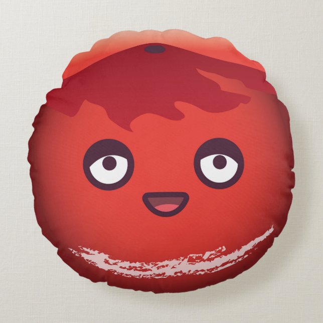 Det gulliga Kawaii planet fördärvar Rund Kudde (Framsidan)