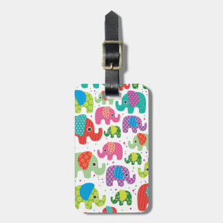 Det gulliga mönster för india elefantungar reser bagagebricka