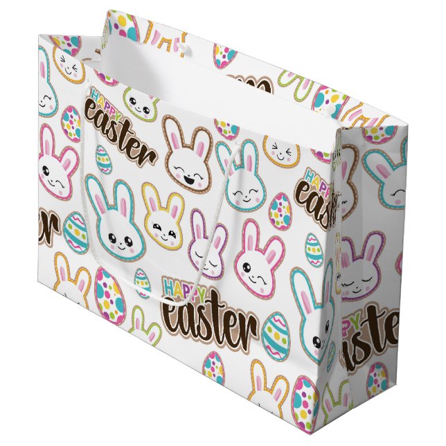 Det gulliga påskharemönsterpartyet hänger lös (Framsidan Vinklad)