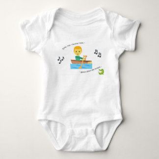Det gulliga rim för bebisbodysuitbarnkammare ror tee shirt
