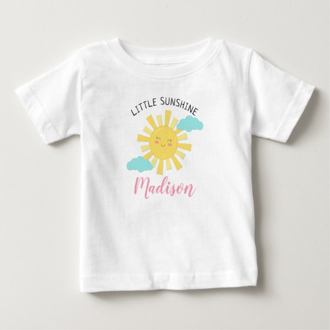 Det gulliga solskenet för lycklig personifierar t shirt (Framsida)