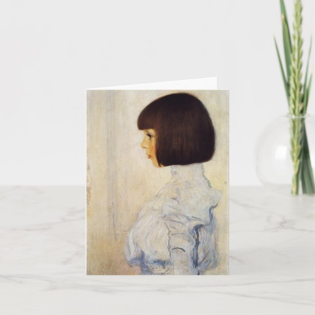 Det Gustav Klimt porträtt av Helene Klimt noterar Kort (Framsida)