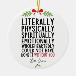 Det hade inte kunnat göras utan er julgransprydnad keramik