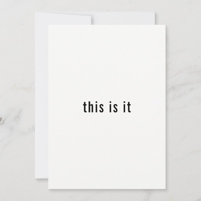 Det Händer Enkel Minimalistisk Rehearsal Middag Inbjudningar (Framsida)