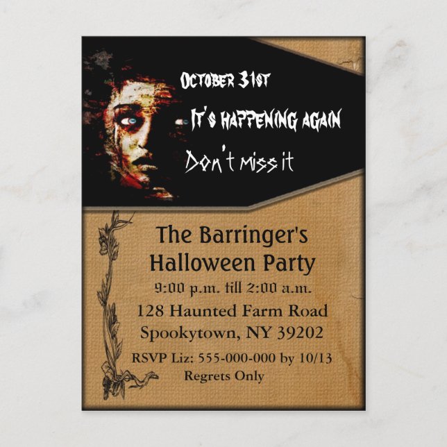 Det händer igen, vykort inbjudan (Framsida)