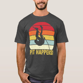 Det händer Retro på den konstiga pole Vault Pole V T Shirt