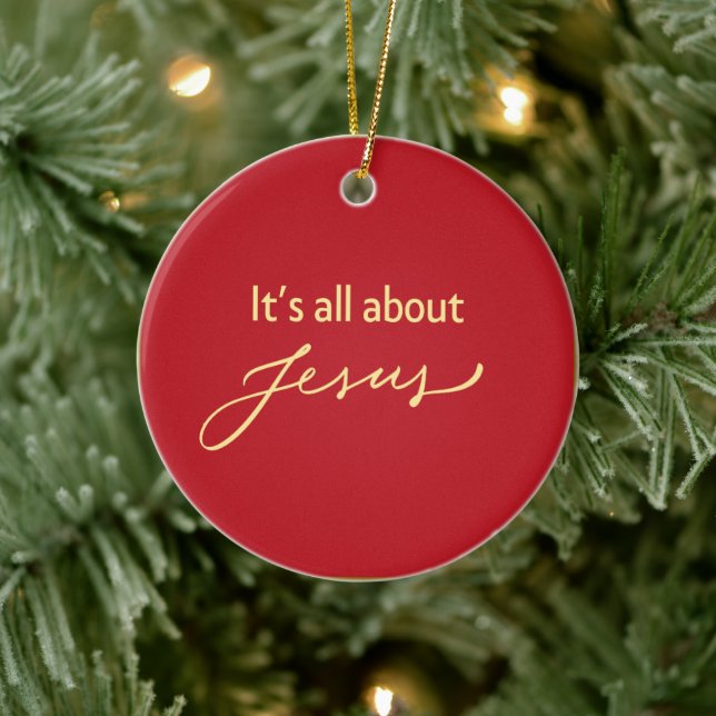 Det handlar allt om Jesus – jul  Julgransprydnad Keramik (Träd)