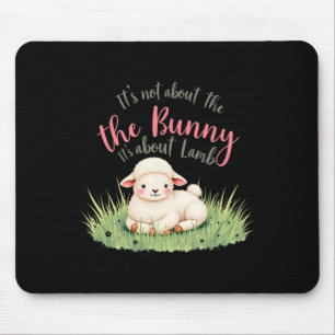 Det handlar inte om bunny om Lamb Påsk Jes. Musmatta