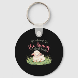 Det handlar inte om bunny om Lamb Påsk Jes. Nyckelring
