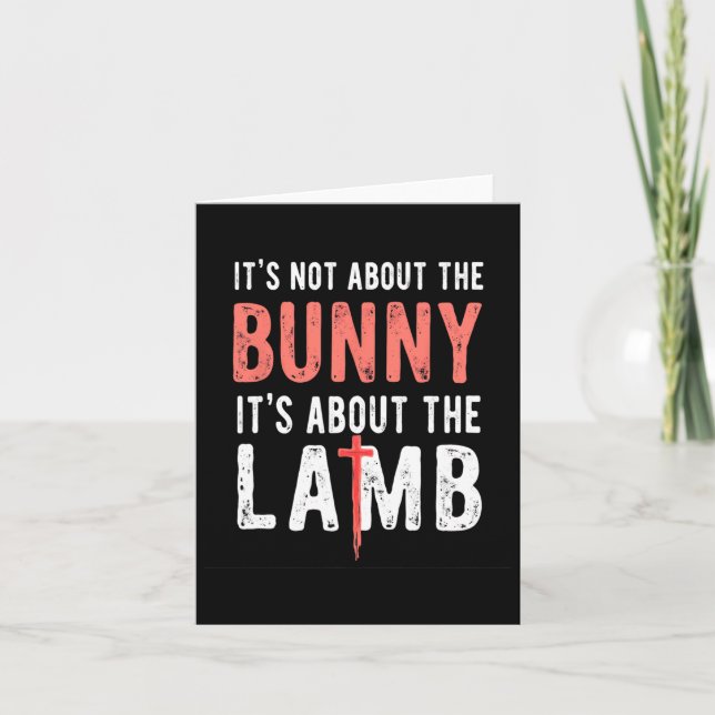Det handlar inte om bunny om lamm Påsk Chr. Kort (Framsida)