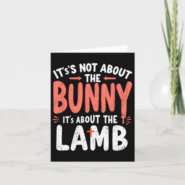 Det handlar inte om bunny om lamm Påsk Chr. Kort (Framsida)