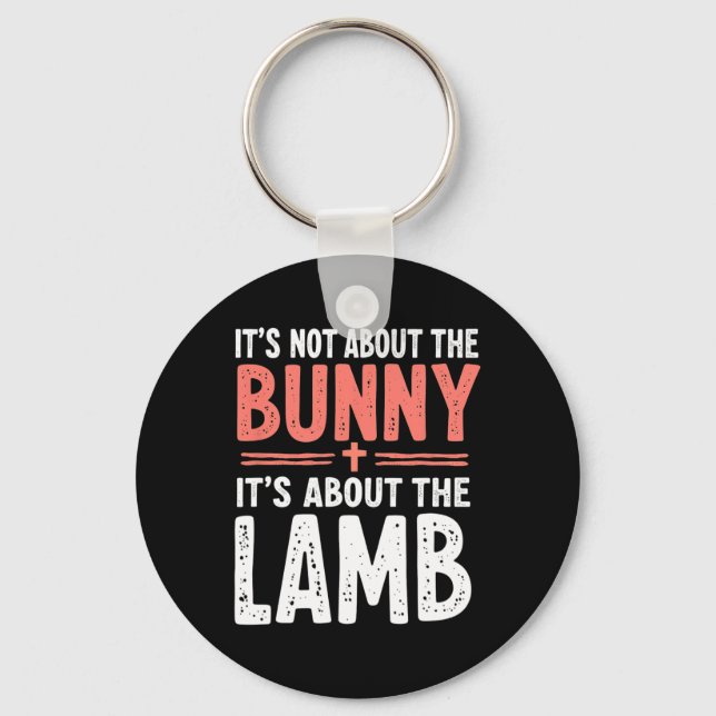 Det handlar inte om bunny om lamm Påsk Chr. Nyckelring (Framsida)