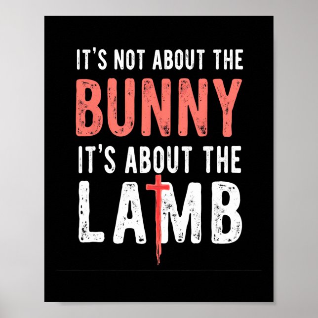 Det handlar inte om bunny om lamm Påsk Chr. Poster (Framsidan)