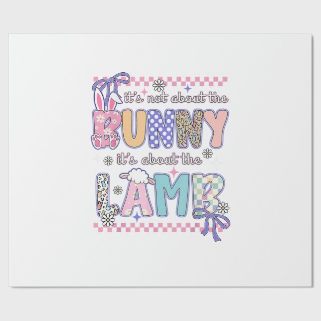 Det Handlar Inte Om Kaninen Kristna Jesus Lamm Bib Presentpapper (Platt)