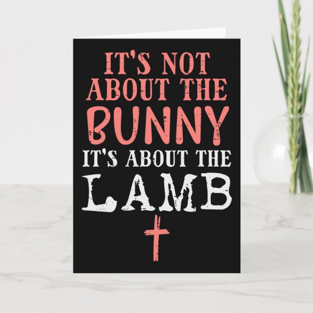 Det handlar inte om kaninen utan om lamm Jesus pås Kort (Framsida)