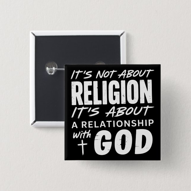 Det handlar inte om religiös trosbekännelse Andlig Knapp (Framsida & baksida)