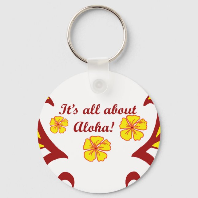 Det handlar om Aloha! Nyckelring (Framsida)