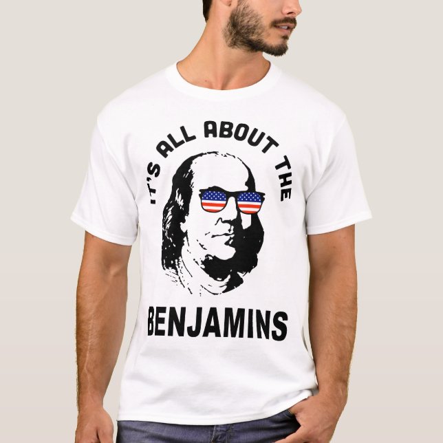 Det handlar om benjamins america t shirt (Framsida)