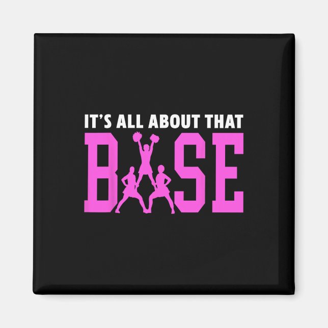 Det handlar om det Base Team Support Cheerleader  Magnet (Framsidan)