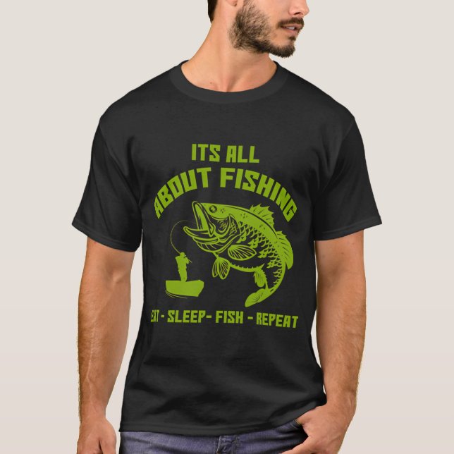 Det handlar om fiske t shirt (Framsida)