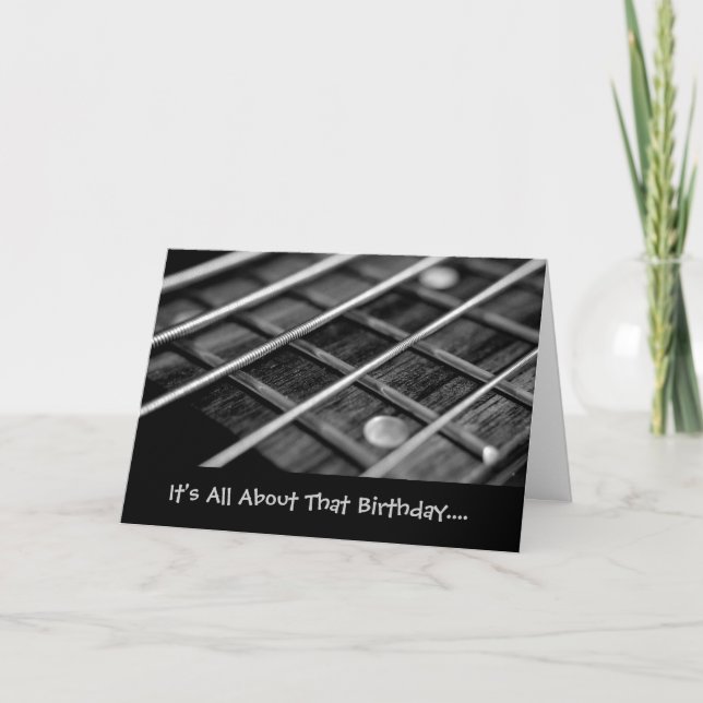 Det handlar om födelsedagen... jag elak... baskort kort (Framsida)