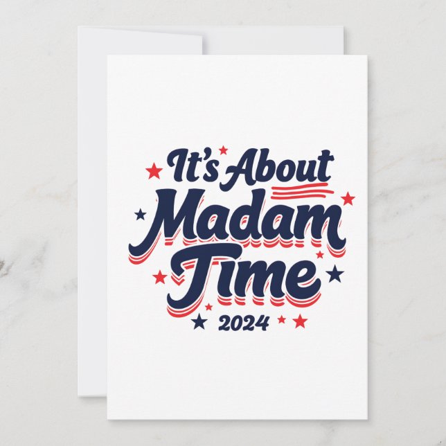 Det handlar om fru Time Kamala Harris Ekection Inbjudningar (Framsida)