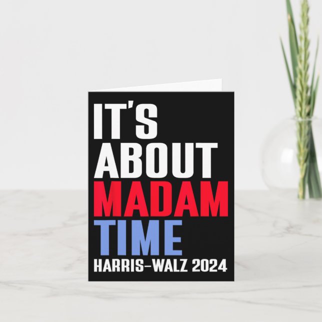 Det handlar om fru Time Kamala Harris Tim W 2024 Kort (Framsida)