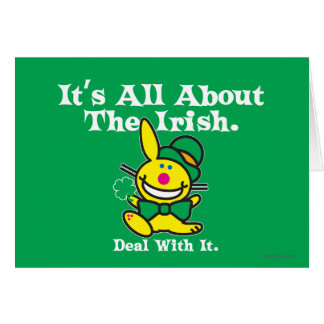 Det handlar om irländarna (grönt) hälsningskort