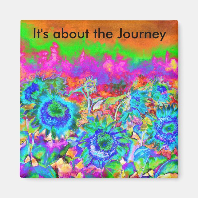 Det handlar om Journey Solros Fält - Blue Magnet (Framsidan)