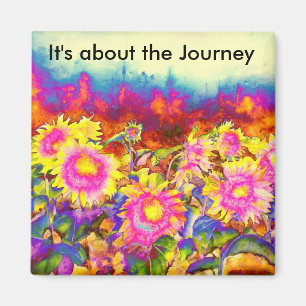 Det handlar om Journey - Solros Fält Magnet
