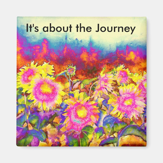 Det handlar om Journey - Solros Fält Magnet (Framsidan)