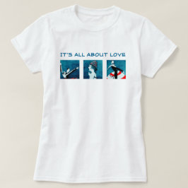 Det handlar om Kärlek Art Deco Valentindagen Gift T-shirt