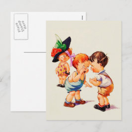 Det handlar om Kärlek. Vintage Art Helg Vykort