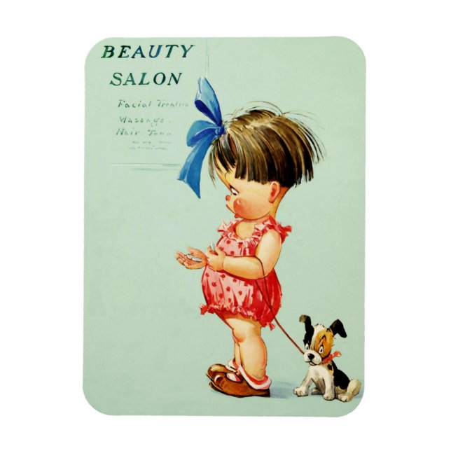 Det handlar om Kärlek. Vintage Art Valentindagen Magnet (Vertikal)