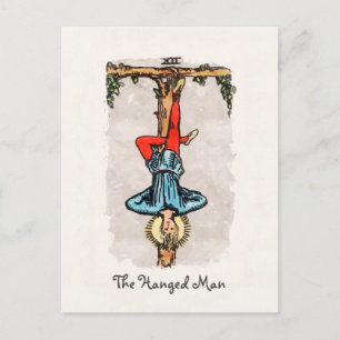 Det hängda mannen Major Arcana Tarot Card Vykort