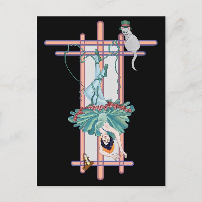 Det hanterade kvinnliga Tarot-kortet Vykort (Framsida)