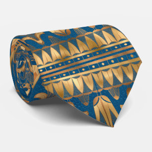 Det häpnadsväckande egyptiska Royalet Blue och Gul Slips