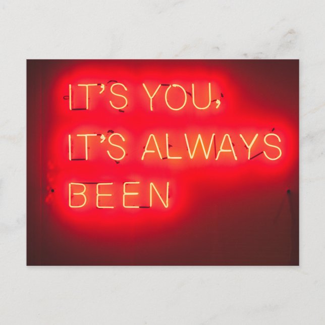Det har alltid varit du | Romantiskt foto Vykort (Framsida)