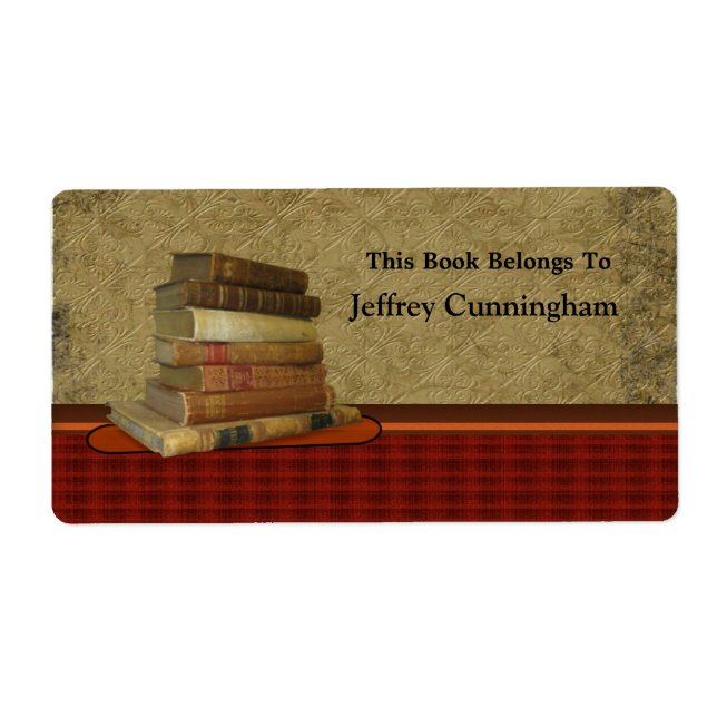 Det här antika Bok-Tillhöret identifierar dig Fraktsedel (Framsidan)