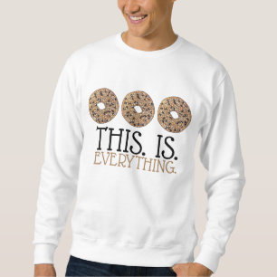 Det här är allt Bagel Breakfast Food Bakery Lång Ärmad Tröja